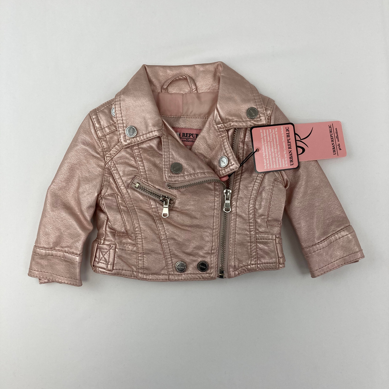 blush faux leather jacket
