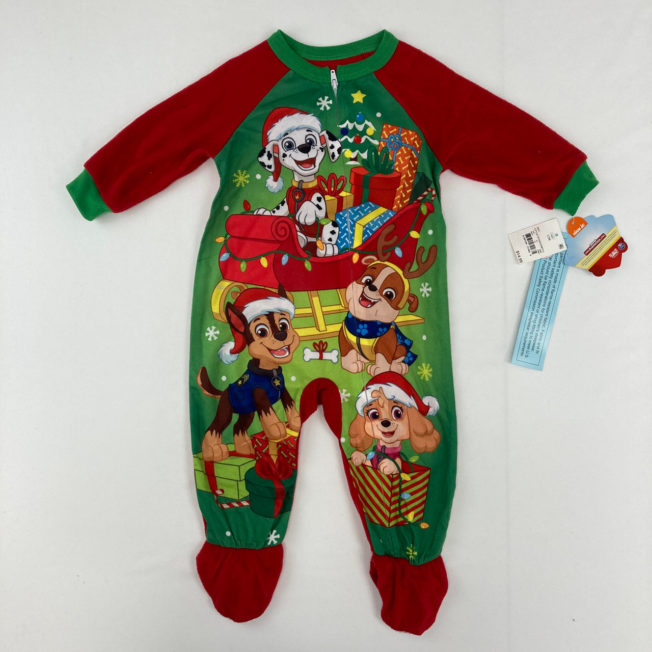 paw patrol footed pajamas