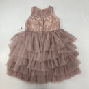 Badgley Mischka Rose Taupe Dress 6 yr