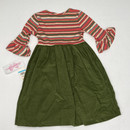 Bonnie Jean Girls Green Button Dress 5T