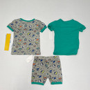 Max & Olivia Teal Dino 3 Piece Set 2T