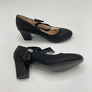 Badgley Mischka Black Glitter Heels Size 3