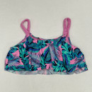 Glitter Beach Tropical Leaf Ruffle Top 12 Yr