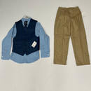 Nautica Blue Dress Shirt & Tan Pants 6y 4 Piece