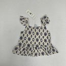 Splendid White & Blue Ruffle Top 18-24m