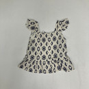 Splendid White & Blue Ruffle Top 18-24m