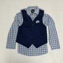 Nautica Blue Patterned Vest Set 7 2-Piece