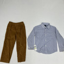 Nautica Blue Button Up & Brown Corduroy Pants 4yr