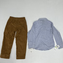 Nautica Blue Button Up & Brown Corduroy Pants 4yr