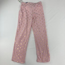 Max and Olivia Gold Shimmer Polka Dots Pajama Pants L 10/12 yr