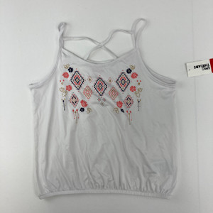 Epic Threads White Glitter Top XL