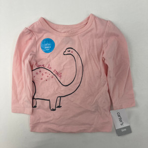 Carters Dino Pink Top 6 mth