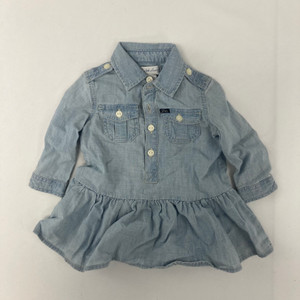 Ralph Lauren Denim Ruffle Dress 3 mth