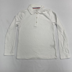 French Toast Big Girls Long Sleeve White 7 yr