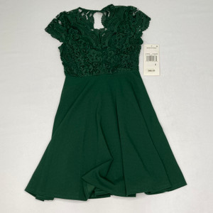 Rare Editions Green Lace Dress 8 Yr