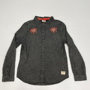 Cotton On Superman Button Up 11-12