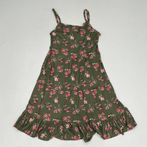 Beautees Green Floral Dress 10 YR