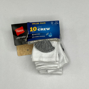Hanes 5-Pk Ultimate Crew Socks S