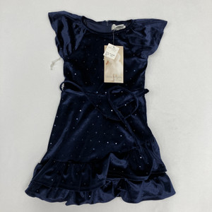Little Angels Blue Velvet Dress 4 yr