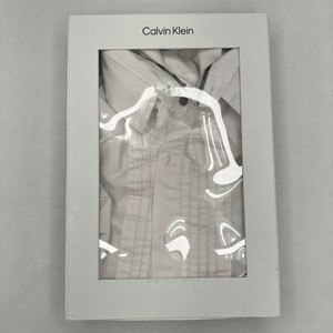 Calvin Klein White Pleated Dress Shirt 16