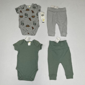 Bloomie's Baby Geometric Dinos 4-Pc Set 3 mth