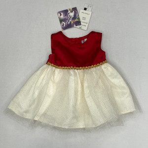 Blueberi Boulevard Red Fluffy Dress 3/6m