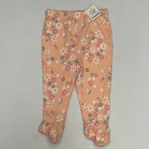 First Impressions Iced Peach Footie Pants 6-9 mth