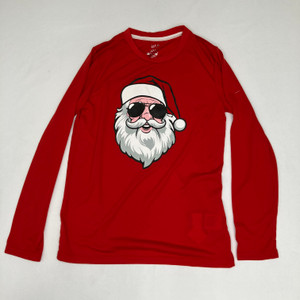 Max & Olivia Red Santa PJ Top 14-16