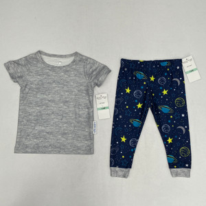 Max & Olivia Gray & Blue Space PJ Set 18m 2-Piece