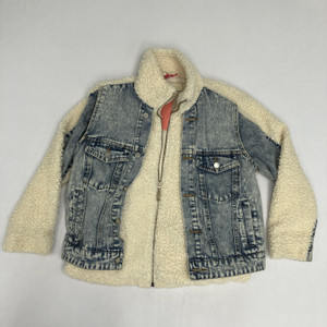 BLANKNYC Fuzzy Blue Denim Jacket M