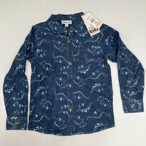 Kids Headquarters Blue Dino Button Up 7