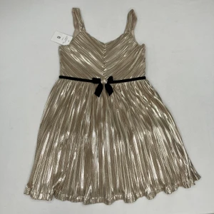 Bonnie Jean Gold Metallic Dress 8 Yr