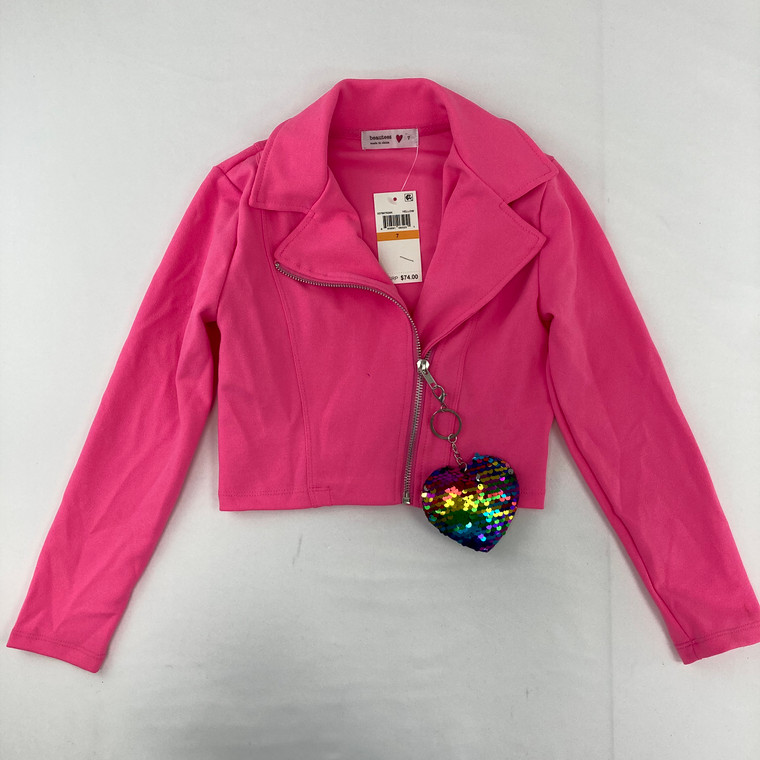 Beautees Neon Heart Sweatshirt 7 yr