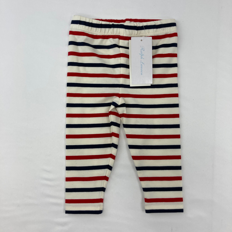 Ralph Lauren Cream Striped Leggings 9 mth