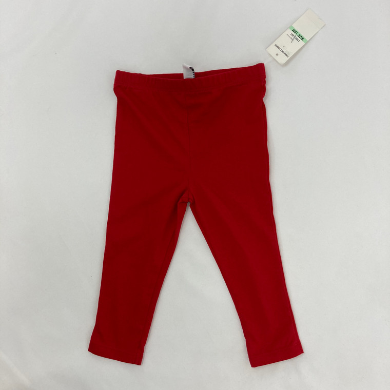 Kids Headquarters Solid Red Leggings 18 mth