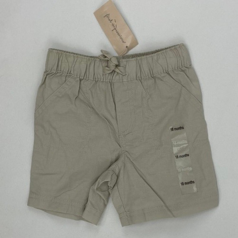 First Impressions Light Beige Khaki Shorts 18 mth