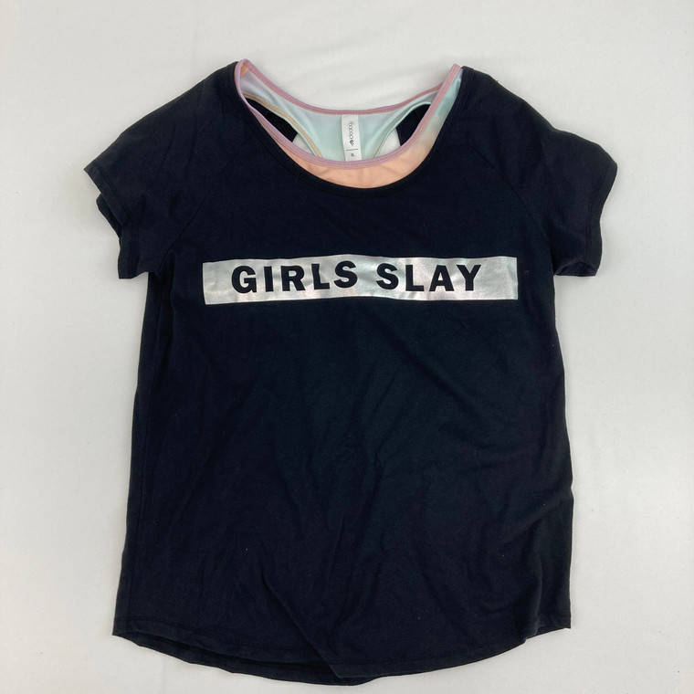 Ideology Girls Slay Top W/ Sports Bra XL