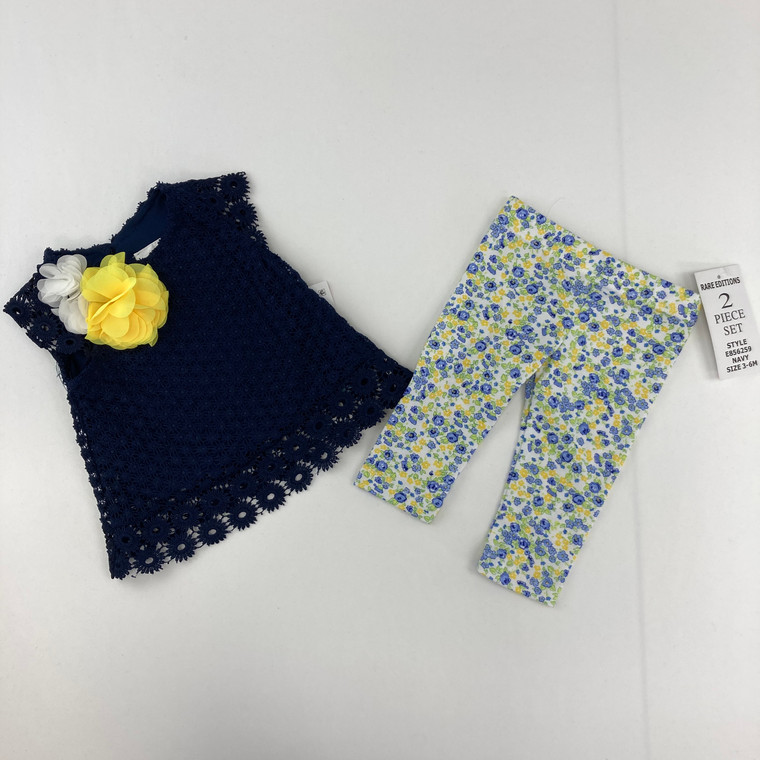 Rare Editions Floral 2-pc 3-6 mth