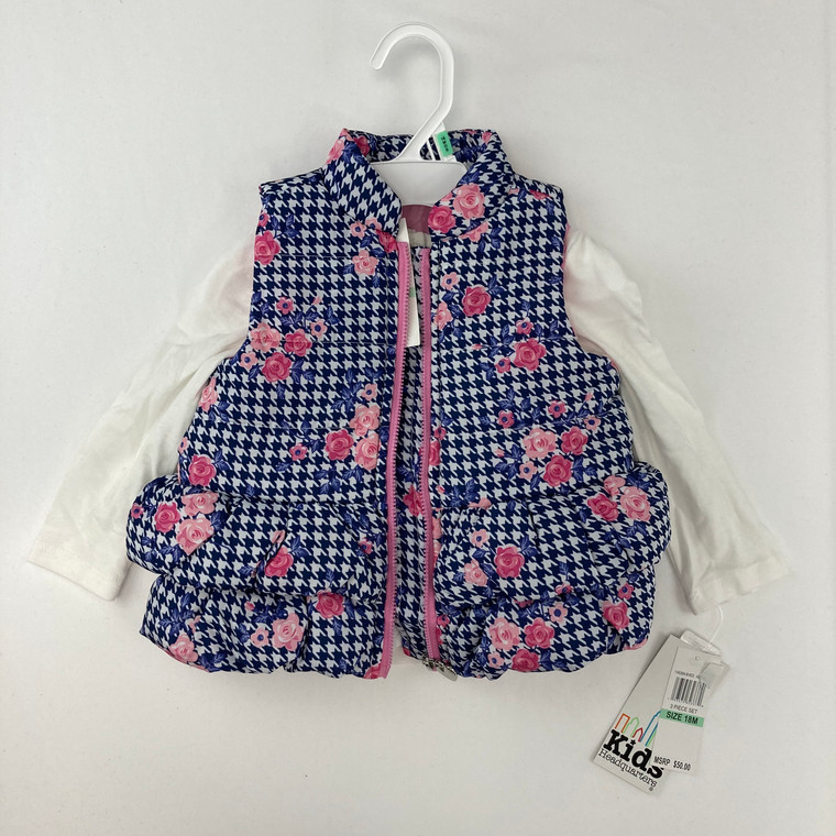 Kids Headquarters Gingham Vest 2-pc 18 mth