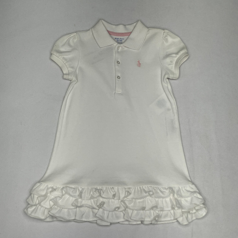 Ralph Lauren White Polo Ruffle Dress 24 mth