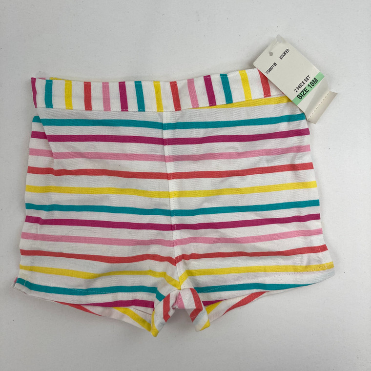 Kids Headquarters Rainbow Striped Shorts 18 mth