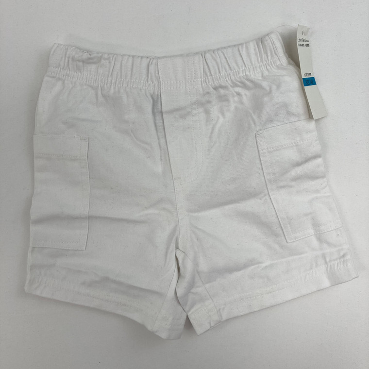 Calvin Klein Solid White Cotton Shorts 24 mth