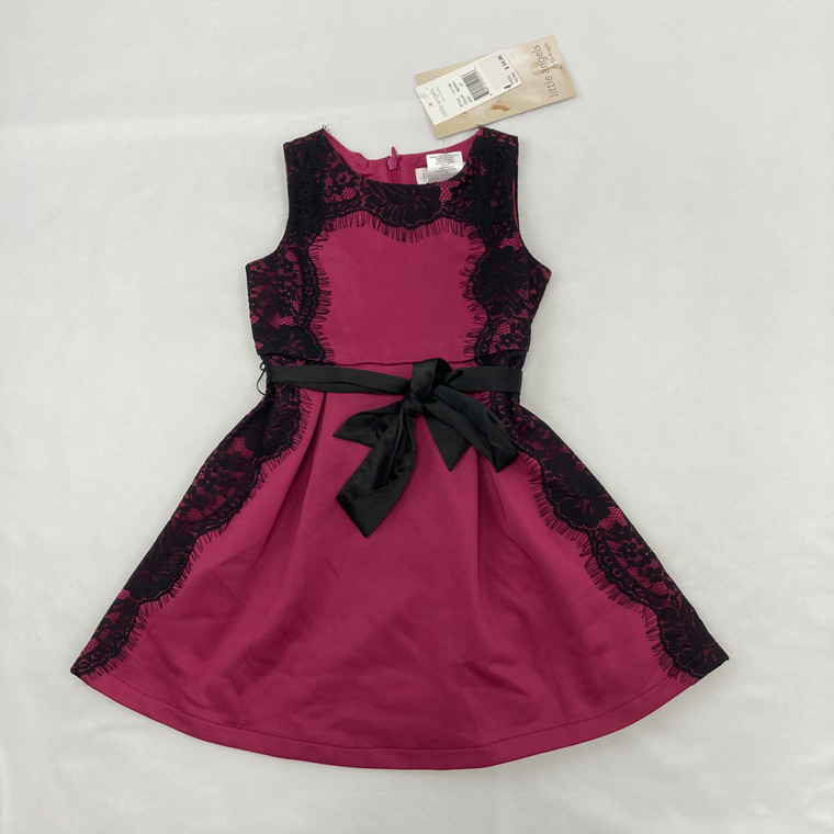 Little Angels Berry Lace Dress 2T