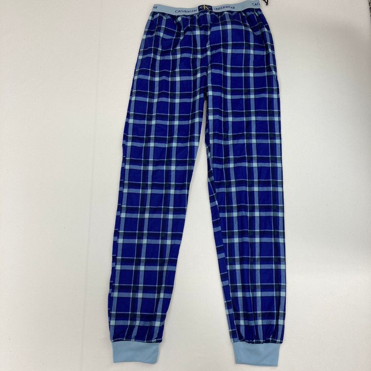 Calvin Klein Navy Plaid Pajama Pants L 12/14 yr