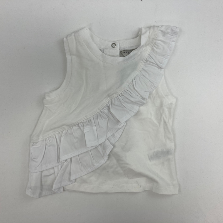Habitual White Ruffle Tank 12 mth