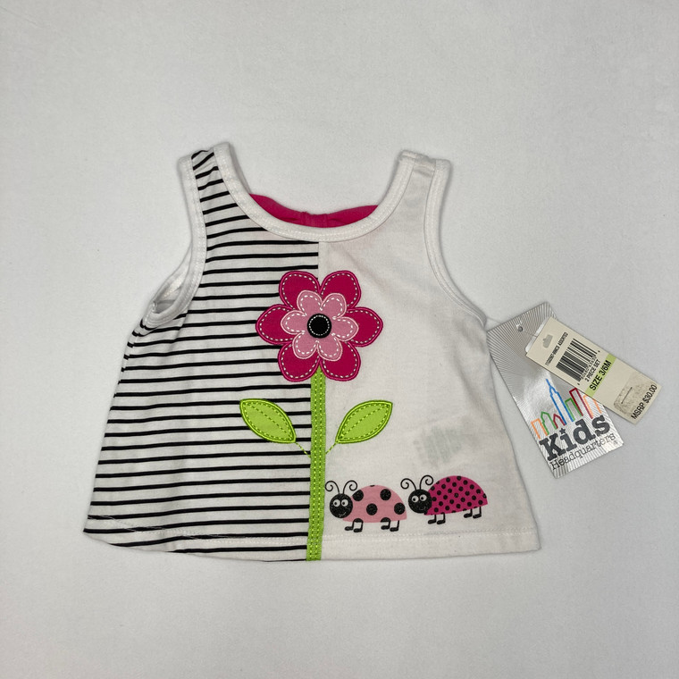 Kids Headquarters Lady Bug Flower Tank 3-6 mth