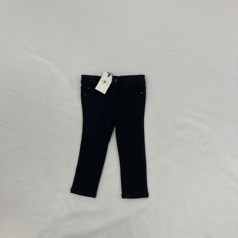 7 For All Mankind Solid Navy Leggings 2T