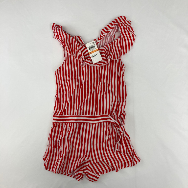 Epic Threads Red Striped Romper Small