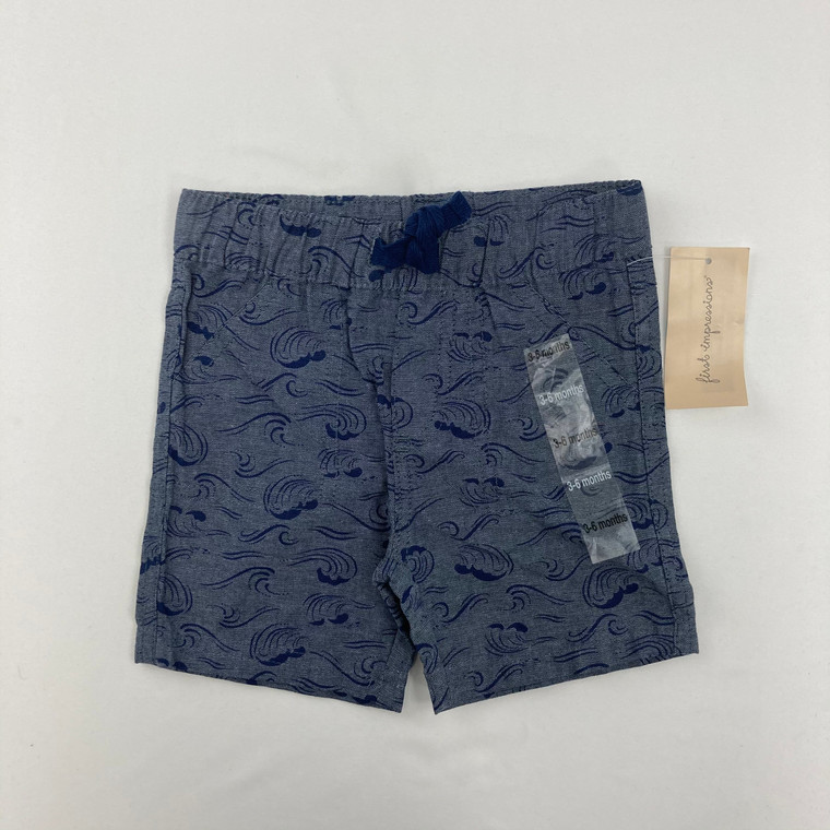 First Impressions Costal Wave Shorts 3-6 mth