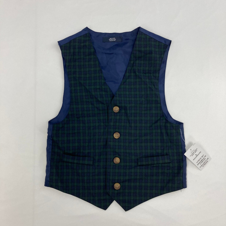 Nautica Plaid Dress Vest 6 yr